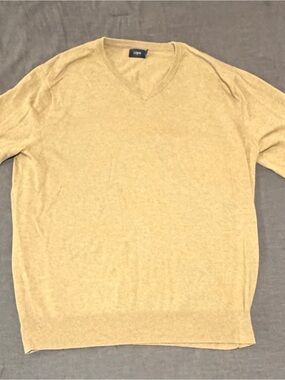 J. Crew Men's V-Neck Sweater in Mustard